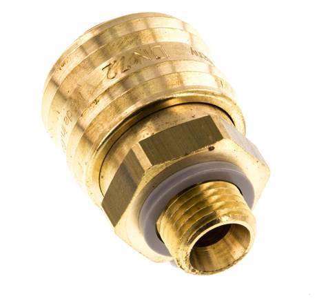 Acoplamiento de aire de latón DN 7.2 (Euro) Enchufe G 1/4 pulgada Macho