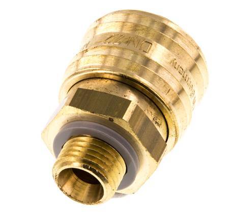 Acoplamiento de aire de latón DN 7.2 (Euro) Enchufe G 1/4 pulgada Macho