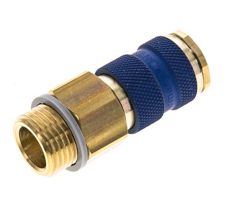 Acoplamiento de aire de latón DN 7.2 (Euro) codificado en azul Toma G 1/2 pulgada Macho