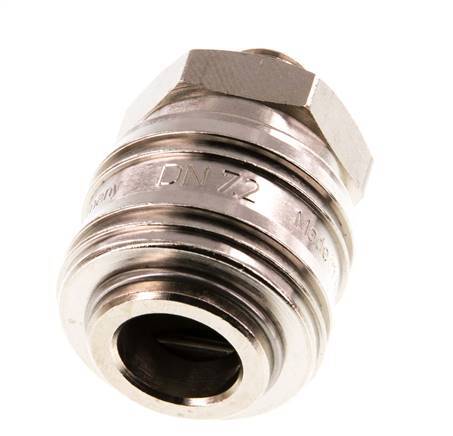 Latón niquelado DN 7.2 (Euro) Acoplamiento de aire Enchufe G 1/8 pulg Macho