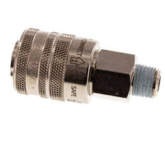 Latón niquelado DN 7.8 Racor de seguridad para acoplamiento de aire R 1/4 pulg Macho