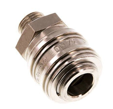Latón niquelado DN 7.2 (Euro) Enchufe de acoplamiento de aire G 1/4 pulgada Macho