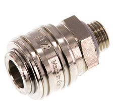 Latón niquelado DN 7.2 (Euro) Enchufe de acoplamiento de aire G 1/4 pulgada Macho