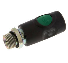 Material compuesto DN 7.4 Enchufe de seguridad para acoplamiento de aire con pulsador G 1/2 pulgada Macho