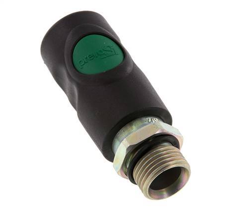 Material compuesto DN 7.4 Enchufe de seguridad para acoplamiento de aire con pulsador G 1/2 pulgada Macho