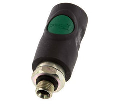 Material compuesto DN 7.4 Acoplamiento de seguridad de aire Enchufe con pulsador G 1/4 pulg Macho