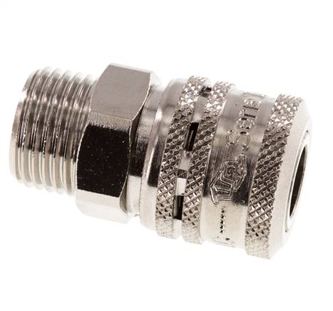 Acero DN 7.2 (Euro) Acoplamiento de aire de seguridad Enchufe G 1/2 pulgada Macho