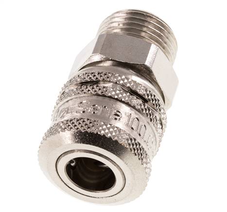 Acero DN 7.2 (Euro) Acoplamiento de aire de seguridad Enchufe G 1/2 pulgada Macho
