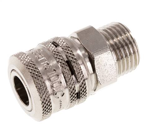 Acero DN 7.2 (Euro) Acoplamiento de aire de seguridad Enchufe G 1/2 pulgada Macho