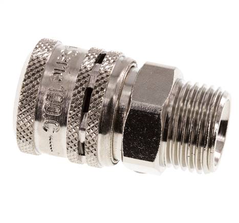 Acero DN 7.2 (Euro) Acoplamiento de aire de seguridad Enchufe G 1/2 pulgada Macho