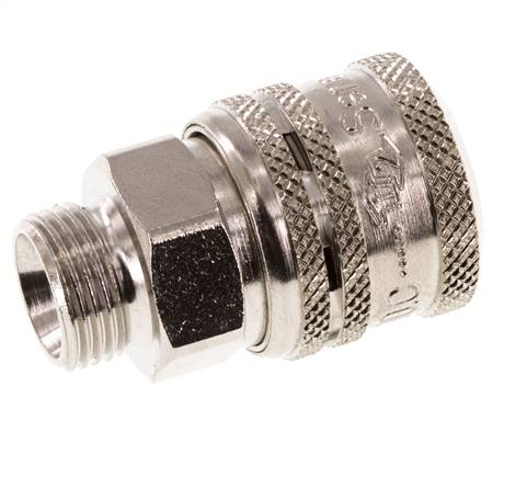 Acero DN 7.2 (Euro) Acoplamiento de aire de seguridad Enchufe G 3/8 pulgadas Macho