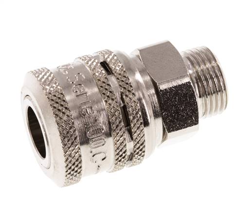 Acero DN 7.2 (Euro) Acoplamiento de aire de seguridad Enchufe G 3/8 pulgadas Macho