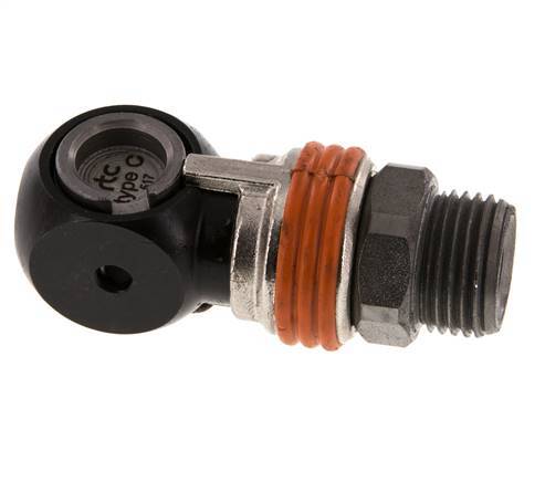 Acero DN 8 Acoplamiento de seguridad para aire Enchufe G 1/2 pulgada Macho