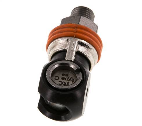 Acero DN 8 Acoplamiento de seguridad para aire Enchufe G 1/4 pulgada Macho
