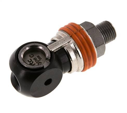 Acero DN 8 Acoplamiento de seguridad para aire Enchufe G 1/4 pulgada Macho
