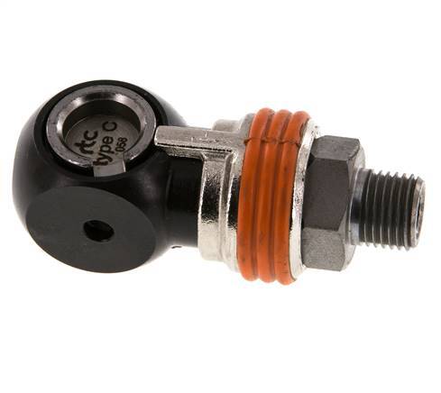 Acero DN 8 Acoplamiento de seguridad para aire Enchufe G 1/4 pulgada Macho