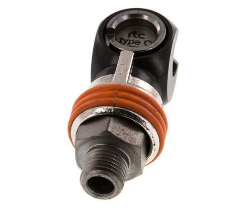 Acero DN 8 Acoplamiento de seguridad para aire Enchufe G 1/4 pulgada Macho
