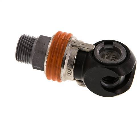Acero DN 8 Acoplamiento de seguridad para aire Enchufe G 3/8 pulgadas Macho