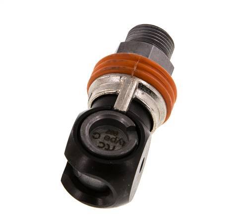 Acero DN 8 Acoplamiento de seguridad para aire Enchufe G 3/8 pulgadas Macho