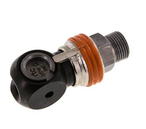 Acero DN 8 Acoplamiento de seguridad para aire Enchufe G 3/8 pulgadas Macho