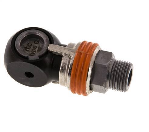 Acero DN 8 Acoplamiento de seguridad para aire Enchufe G 3/8 pulgadas Macho