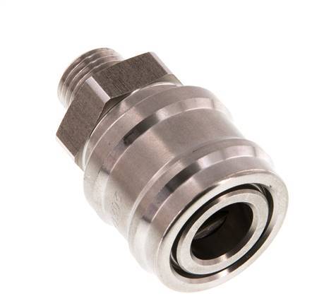 Acero inoxidable DN 7.2 (Euro) Acoplamiento de aire Enchufe G 1/4 pulgadas Macho