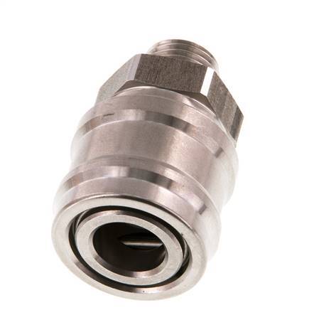 Acero inoxidable DN 7.2 (Euro) Acoplamiento de aire Enchufe G 1/4 pulgadas Macho
