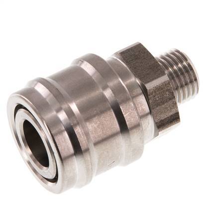 Acero inoxidable DN 7.2 (Euro) Acoplamiento de aire Enchufe G 1/4 pulgadas Macho