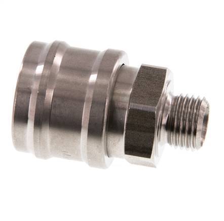 Acero inoxidable DN 7.2 (Euro) Acoplamiento de aire Enchufe G 1/4 pulgadas Macho