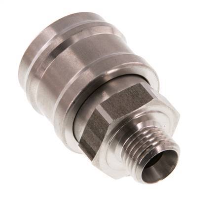 Acero inoxidable DN 7.2 (Euro) Acoplamiento de aire Enchufe G 1/4 pulgadas Macho
