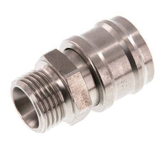 Acero inoxidable DN 7.2 (Euro) Acoplamiento de aire Enchufe G 1/2 pulgada Macho Doble cierre