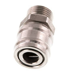 Acero inoxidable DN 7.2 (Euro) Acoplamiento de aire Enchufe G 1/2 pulgada Macho Doble cierre