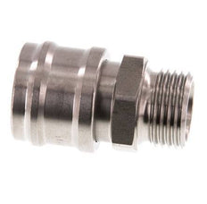Acero inoxidable DN 7.2 (Euro) Acoplamiento de aire Enchufe G 1/2 pulgada Macho Doble cierre