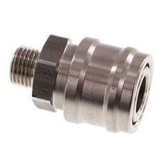 Acero inoxidable DN 7,2 (Euro) Acoplamiento de aire Enchufe G 1/4 pulgada Macho Doble cierre