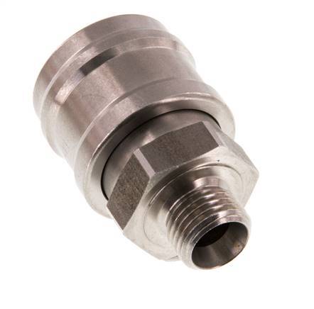 Acero inoxidable DN 7,2 (Euro) Acoplamiento de aire Enchufe G 1/4 pulgada Macho Doble cierre