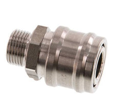 Acero inoxidable DN 7,2 (Euro) Acoplamiento de aire Enchufe G 3/8 pulgadas Macho Doble cierre
