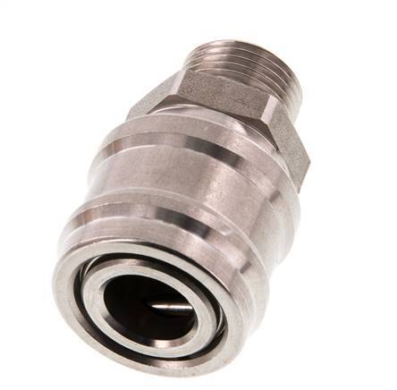 Acero inoxidable DN 7,2 (Euro) Acoplamiento de aire Enchufe G 3/8 pulgadas Macho Doble cierre