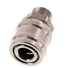 Acero inoxidable DN 7,2 (Euro) Acoplamiento de aire Enchufe G 3/8 pulgadas Macho Doble cierre