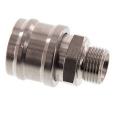 Acero inoxidable DN 7,2 (Euro) Acoplamiento de aire Enchufe G 3/8 pulgadas Macho Doble cierre