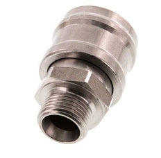 Acero inoxidable DN 7,2 (Euro) Acoplamiento de aire Enchufe G 3/8 pulgadas Macho Doble cierre