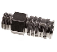 Acero inoxidable DN 7.8 Acoplamiento de aire Enchufe G 1/2 pulgada Macho Doble cierre