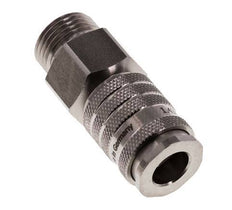 Acero inoxidable DN 7.8 Acoplamiento de aire Enchufe G 1/2 pulgada Macho Doble cierre