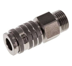 Acero inoxidable DN 7.8 Acoplamiento de aire Enchufe G 1/2 pulgada Macho Doble cierre