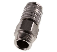 Acero inoxidable DN 7.8 Acoplamiento de aire Enchufe G 1/2 pulgada Macho Doble cierre