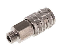 Acero inoxidable DN 7.8 Acoplamiento de aire Enchufe G 1/4 pulgada Macho Doble cierre