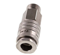 Acero inoxidable DN 7.8 Acoplamiento de aire Enchufe G 3/8 pulgadas Macho Doble cierre