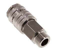 Acero inoxidable DN 7.8 Acoplamiento de aire Enchufe G 3/8 pulgadas Macho Doble cierre