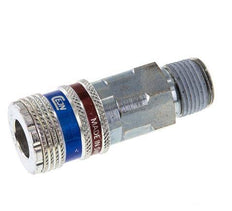 Acero/latón DN 7.6 (7.2 Euro) Enchufe de seguridad para aire comprimido R 3/8 pulgadas Macho