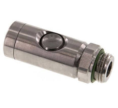 Acero inoxidable 316L DN 7.4 Enchufe de seguridad para acoplamiento de aire con botón pulsador G 1/2 pulgada Macho