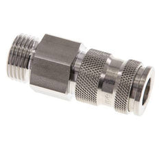 Acero inoxidable 316L DN 7.8 Acoplamiento de aire Enchufe G 1/2 pulgada Macho Doble cierre